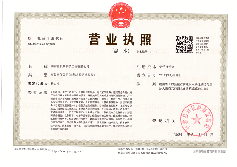 轩帆翼营业执照